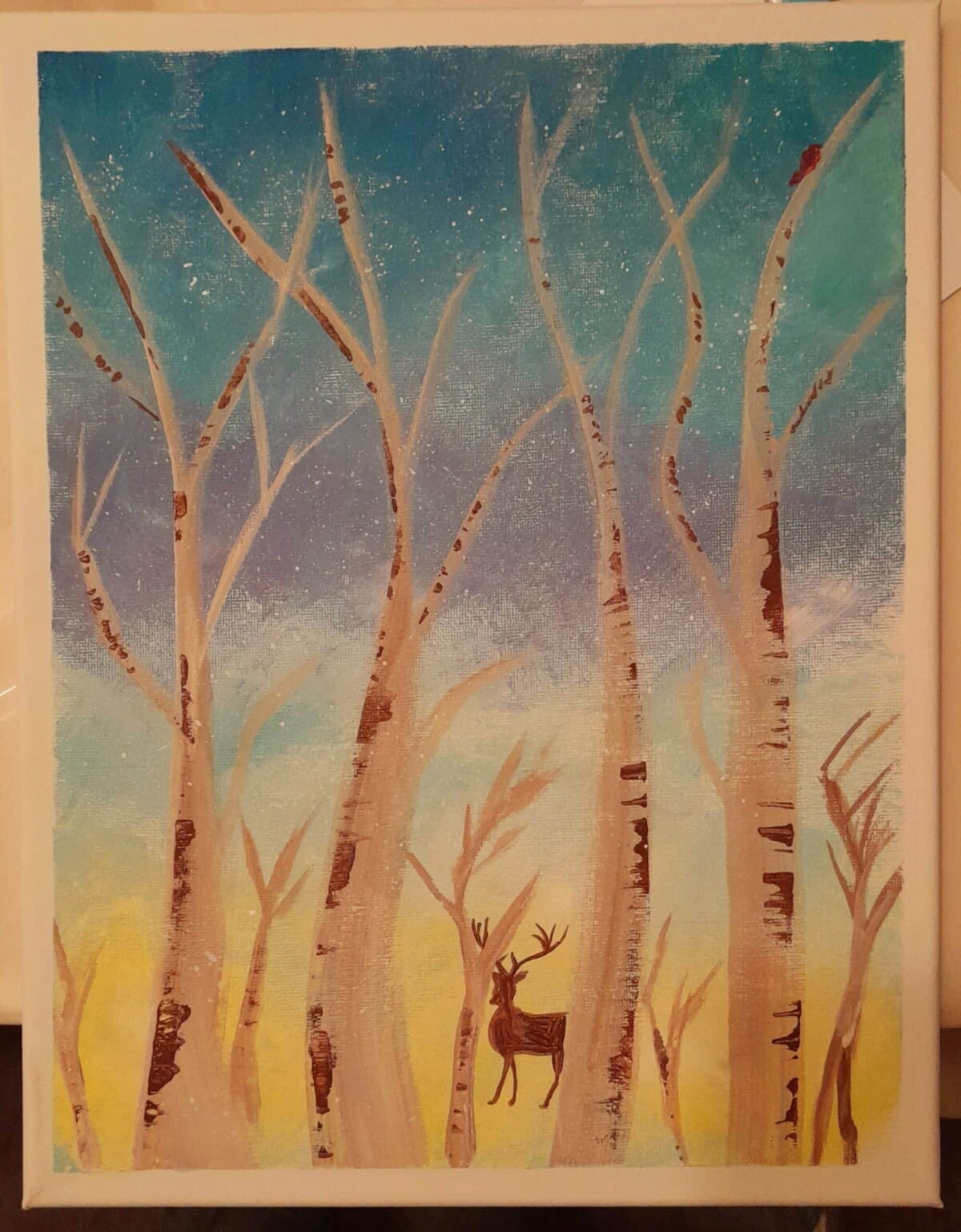 ancan birch trees acrylic scaled