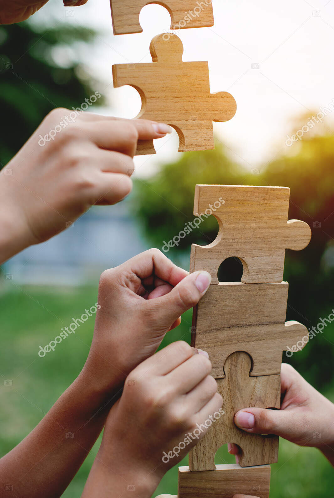 depositphotos 737411382 stock photo jigsaw puzzle unity cooperation groups